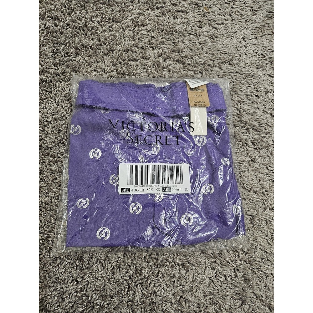 PINK Boxy Pajama Shorts Purple Size XS‎